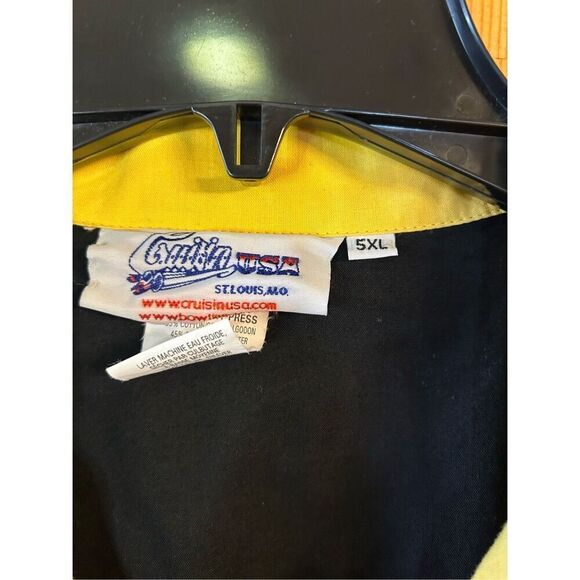 Vintage Cruisin USA Two Tone Black Yellow Mr Billy.  Bowling Shirt 5XL (0731) - Picture 4 of 6